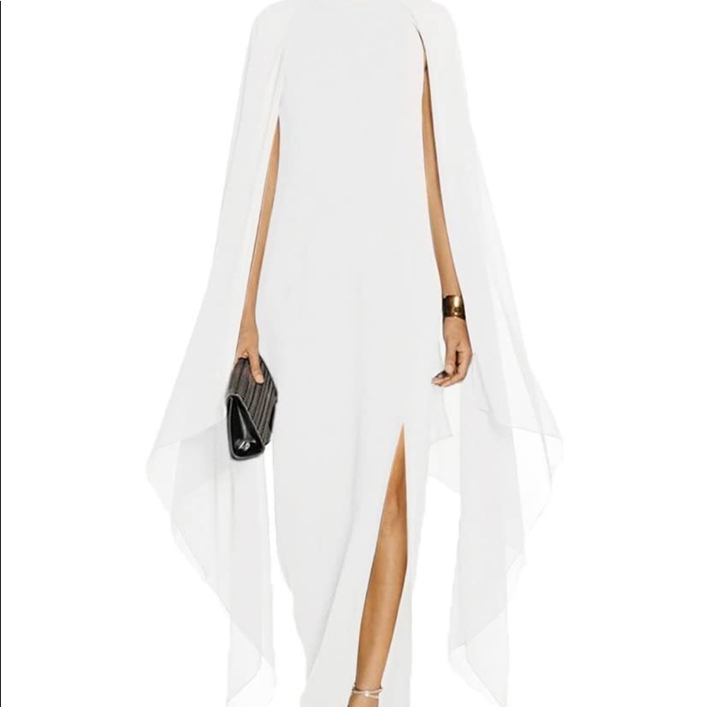 Maxi dress with flare sleeves